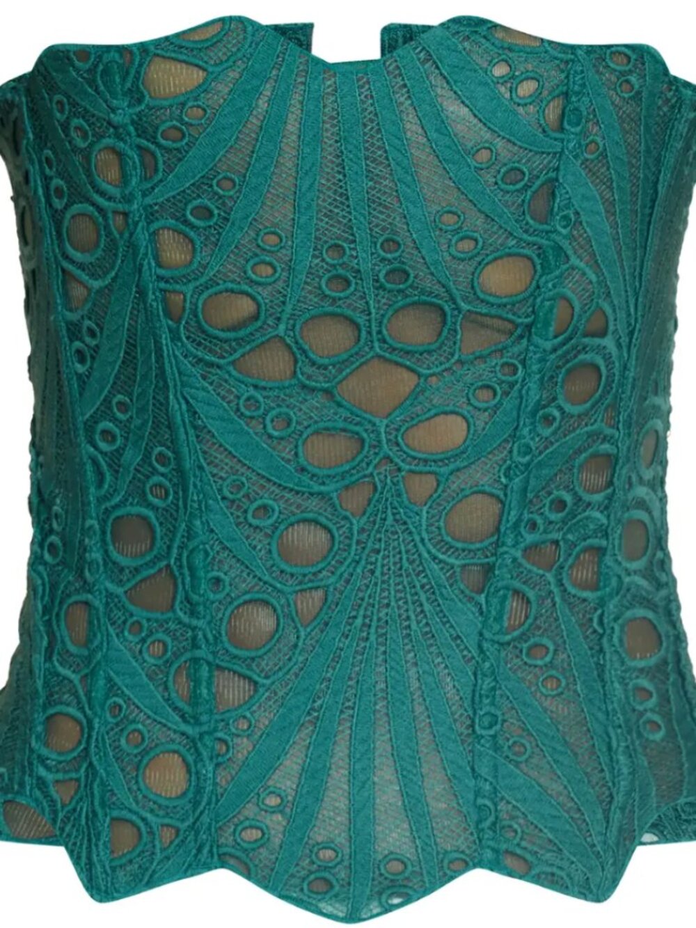 PrettyLittleThing Green Corset Top Women's Size 14
